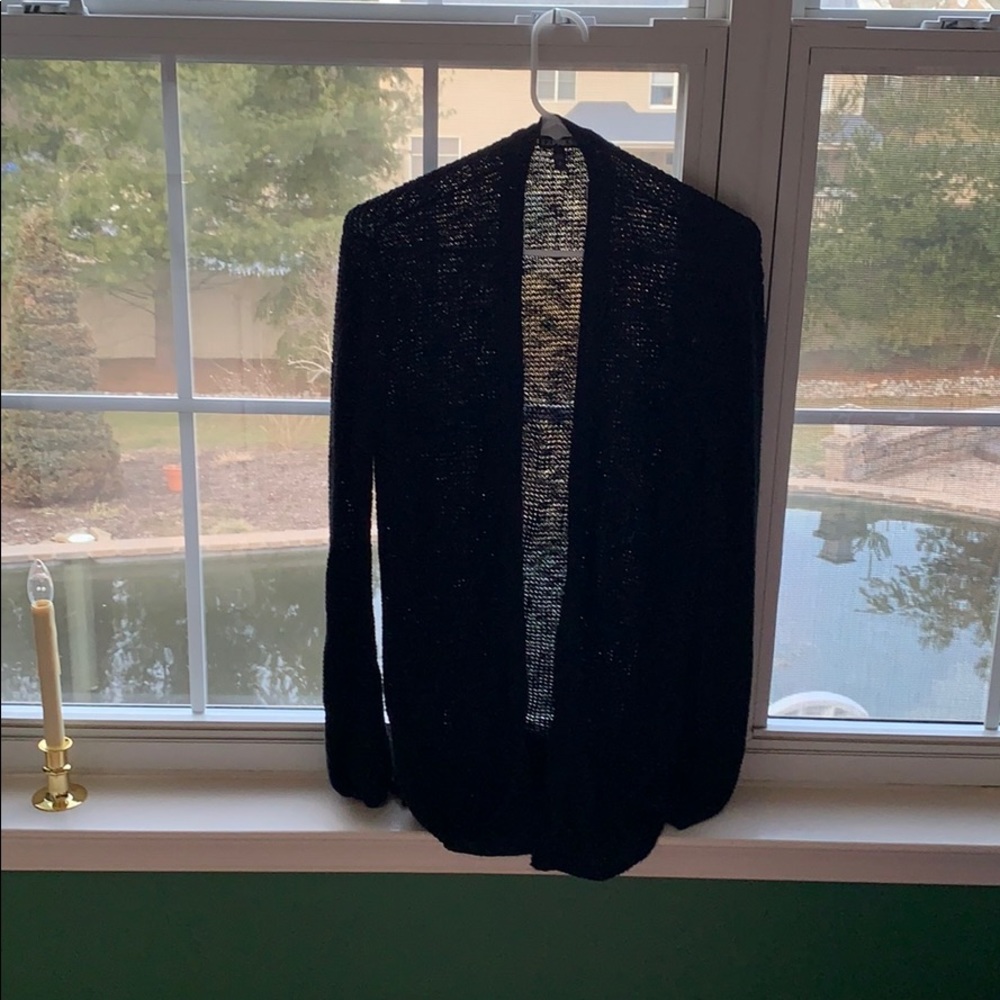 Black knit cardigan